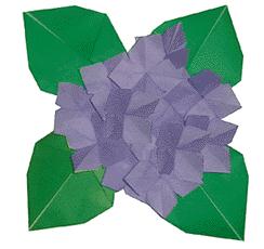 儿童简单手工折纸绣球花制作教程
