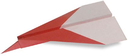 战斗机纸飞机的折法折纸教程