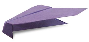 鸟型纸飞机的折法手工折纸教程