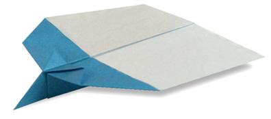 滑翔纸飞机的折法手工折纸教程