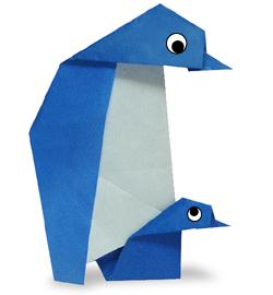 折纸企鹅之家儿童折纸教程