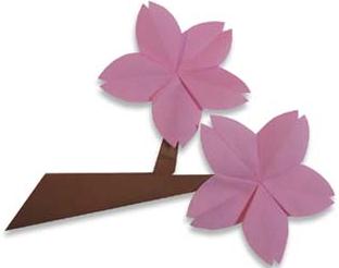樱花简单儿童手工折纸教程
