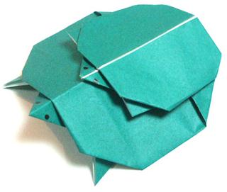 简单儿童手工折纸之乌龟父子教程
