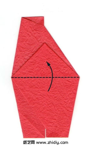 七夕情人节可爱手工折纸玫瑰图解教程制作过程中的第三十步