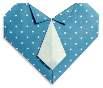 领带折纸心手工折纸图解教程