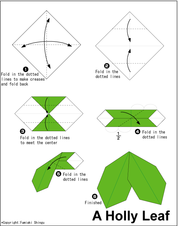 圣诞红叶片手工diy儿童折纸教程制作折纸图谱