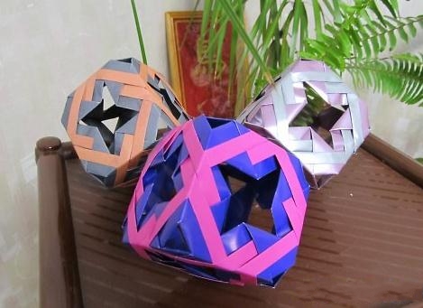 模块立方纸球花制作图解教程制作起来之后很漂亮的纸球花