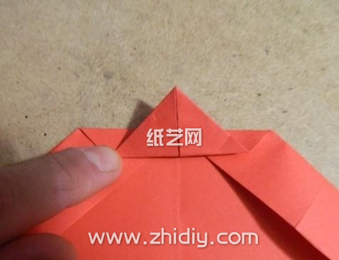 情人节折纸心爱情信封手工折纸图解教程制作过程中的第十五步