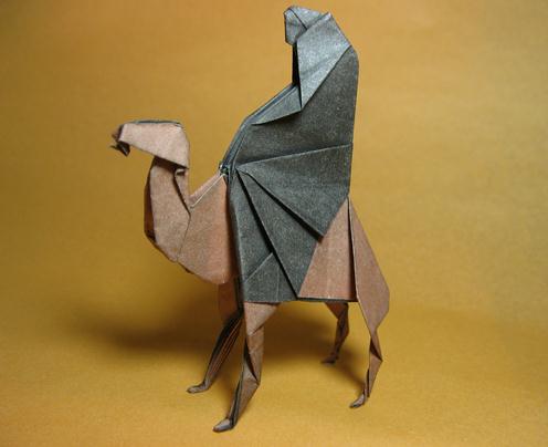 手工折纸单峰骆驼折纸图谱教程—Gabriel Alvarez