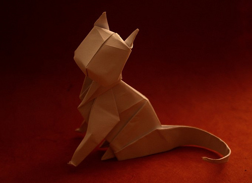立体手工折纸猫折纸图谱教程—J. Aníbal Voyer