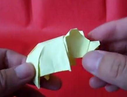 【折纸视频】折纸阿布原创折纸小猪—折纸大全图解教程