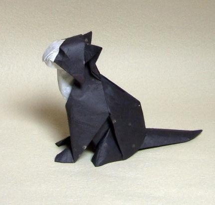 坐立的折纸小猫折纸图谱教程—David Brill