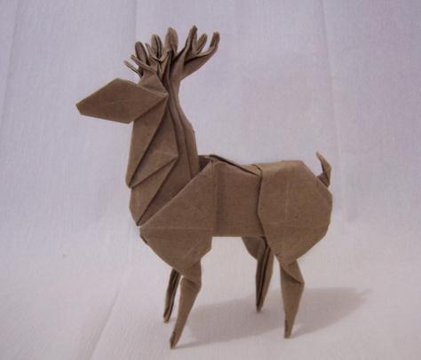 手工折纸鹿折纸图谱教程—Roman Diaz