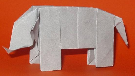 简单手工折纸大象折纸图谱教程—Mike Bright