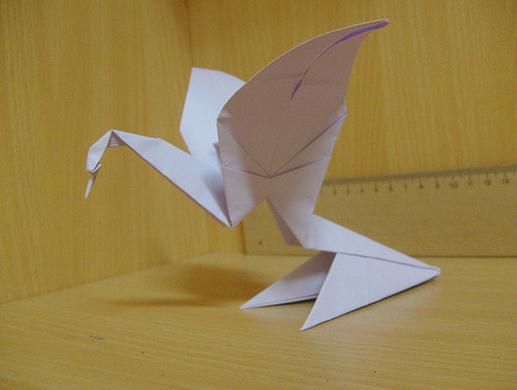 站立的千纸鹤折纸图谱教程—Rikki Donachie