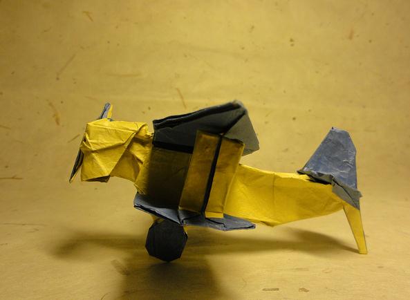 双翼飞机手工折纸图谱教程—Marc Kirschenbaum