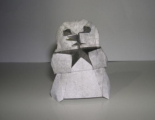 雪人手工折纸图谱教程—Román Díaz