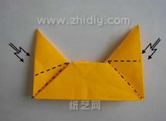 根据基本的折纸提示符进行折纸操作