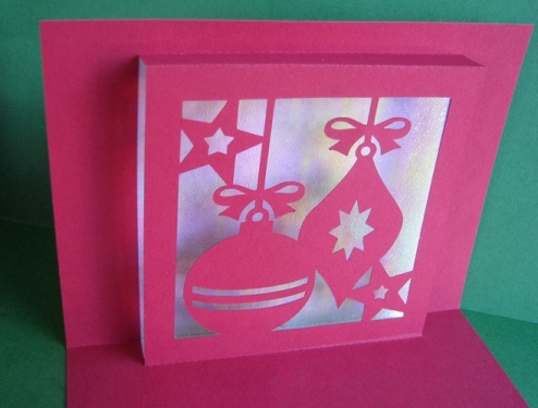 圣诞小球圣诞贺卡立体卡片模版下载与教程