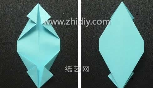 相似的折叠操作可以使得折纸模型本身变成制作纸球花的折叠模块