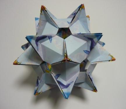 水晶之星纸球花折纸图解教程