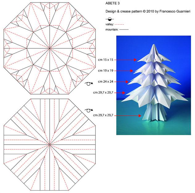 详细的CP图纸和圣诞树制作做法说明可以让这个折纸圣诞树制作起来更加的从容和方便