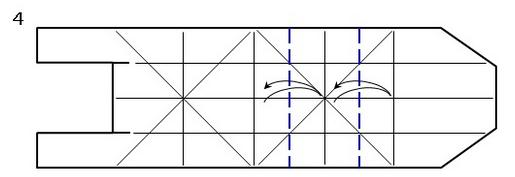 在局部矩形内部进行相关折叠的时候更加有利于折纸模型结构的获得