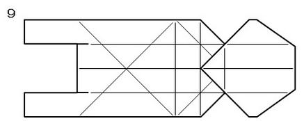 前后的翻折使得折纸模型本身在结构上更加的具有完整感