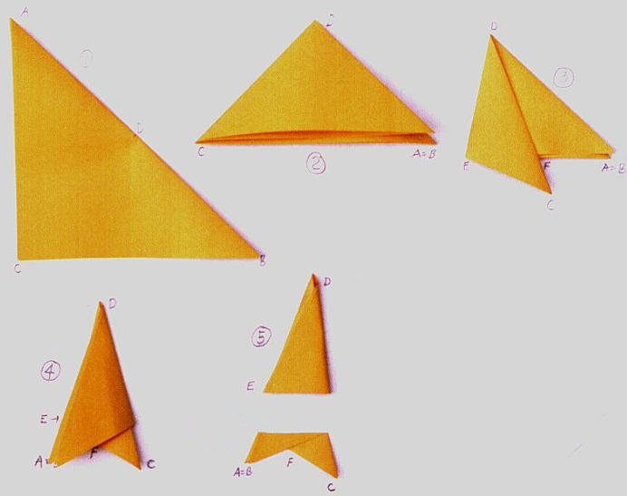 剪纸雪花的制作也需要一个基本的折纸结构的制作