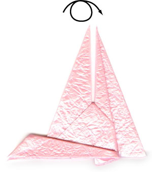 不同方向折纸结构翻叠的目的是为了让千纸鹤更加具有立体感