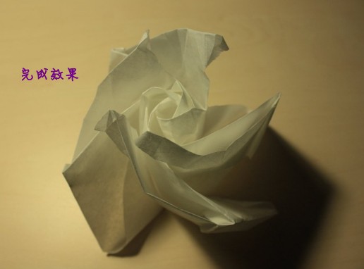 纸艺网让更多的朋友学会折纸玫瑰花模型的制作