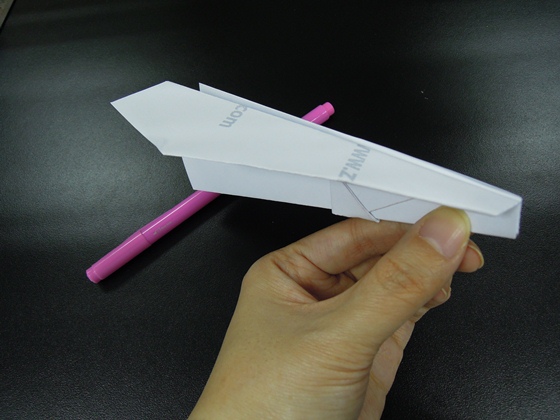 简易特技折纸飞机—苍蝇纸飞机折纸图解教程