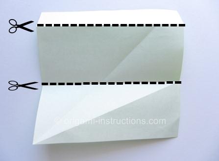 经过简单的裁切就可以获得美元折纸所需要的纸张尺寸