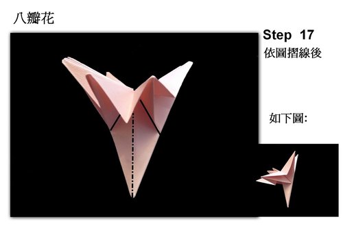 现在常见的各种类型的折纸花在基本的折叠方法上还是有所重复的