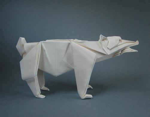 折纸灰熊折纸图纸教程[动物折纸图谱]