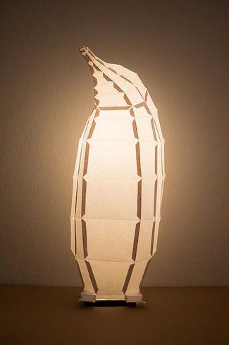 企鹅的纸模型灯具灯罩
