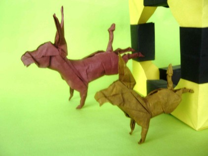 折纸驴手工折纸图纸教程[动物折纸图谱]