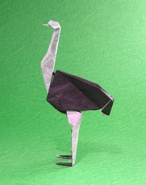 折纸鸵鸟手工折纸图纸教程[动物折纸图谱]
