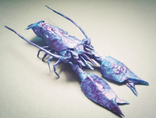 折纸龙虾图纸教程[动物折纸图谱]