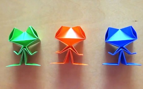 折纸青蛙折纸图纸教程[动物折纸图谱]