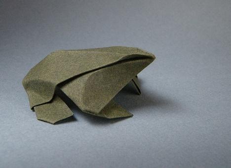折纸癞蛤蟆折纸图纸教程[动物折纸图谱]