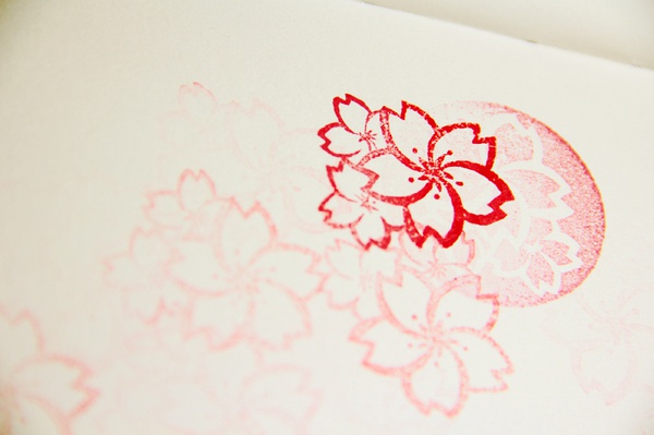 橡皮雕刻图案樱花图片