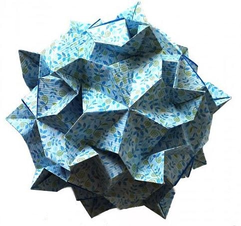 花球折纸大全图解之克莱尔纸球花手工灯笼制作教程