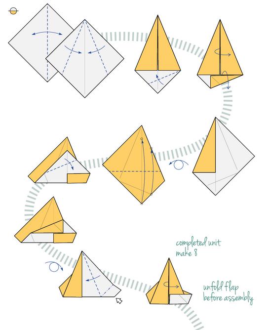 组合折纸完成折纸星的制作教程一步一步的教你完成漂亮的手工折纸星制作