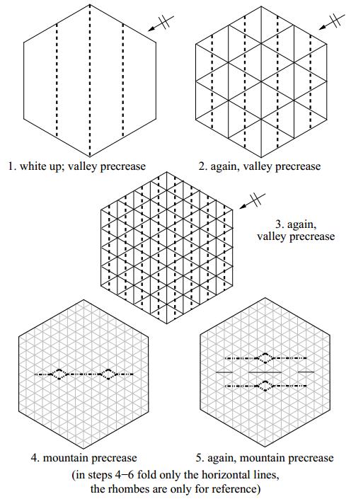 折纸星乌龟所使用的折叠方法是折纸大全图解中比较少出现的折纸方法