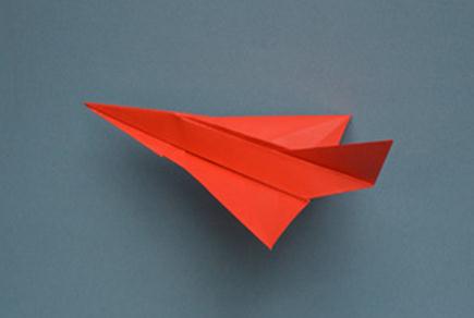 战斗机折纸方法之F102折纸战斗机图纸教程[飞机折纸图谱]