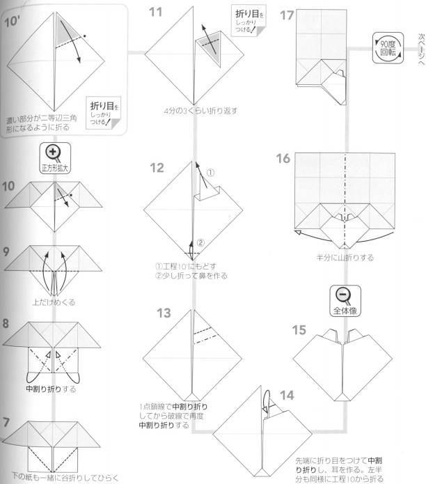 折纸灰熊的折叠教程教你如何制作出漂亮的折纸灰熊