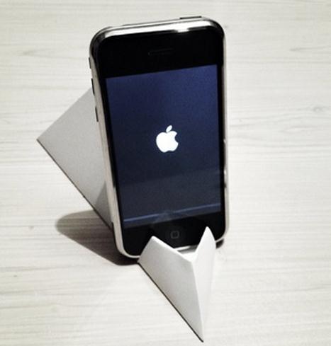 【图文】手把手教你制作折纸苹果安卓智能手机座实拍图教程