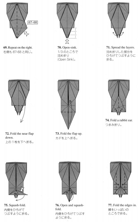 折纸蜻蜓的手工折纸图解教程教你制作出精美的折纸蜻蜓来