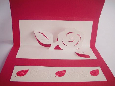 教师节玫瑰花立体贺卡的图解教程手把手教你制作精美的教师节玫瑰花贺卡